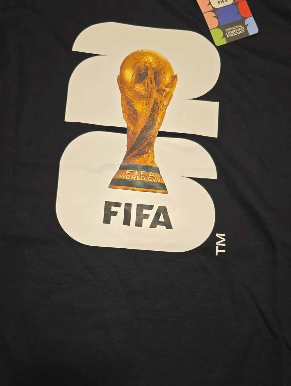 Fifa World Cup SOCCER Black T Shirt New Unisex Mens XL 26 2026 Offical Licensed - Picture 2 of 4